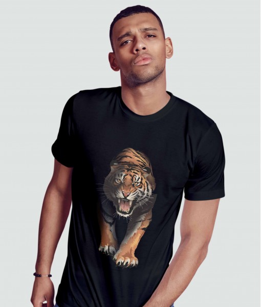 Мъжка тениска с щампа Арт Tiger